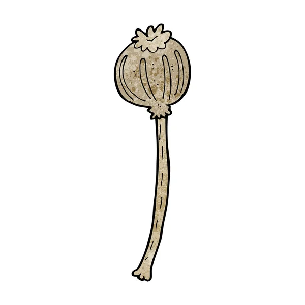 Cartoon gedroogde papaver — Stockvector