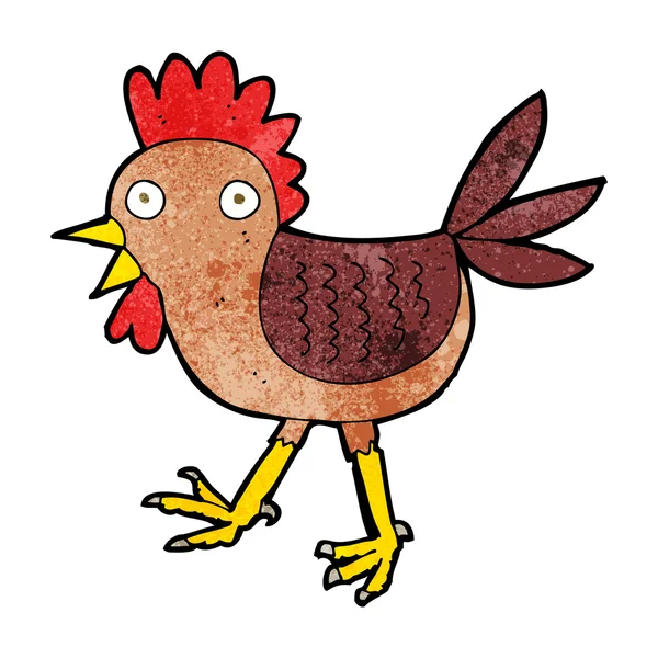 Vtipné kreslené kuře — Stockový vektor