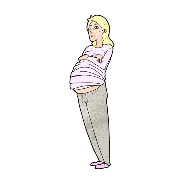 Cartoon zwangere vrouw — Stok Vektör