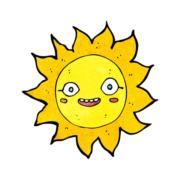 Desenho animado sol feliz — Vetor de Stock