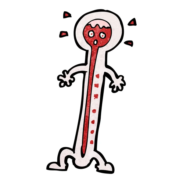 Cartoon heißes Thermometer — Stockvektor