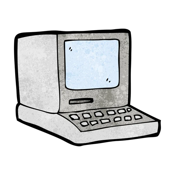 Desenhos animados computador velho — Vetor de Stock