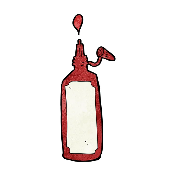Garrafa ketchup desenhos animados — Vetor de Stock