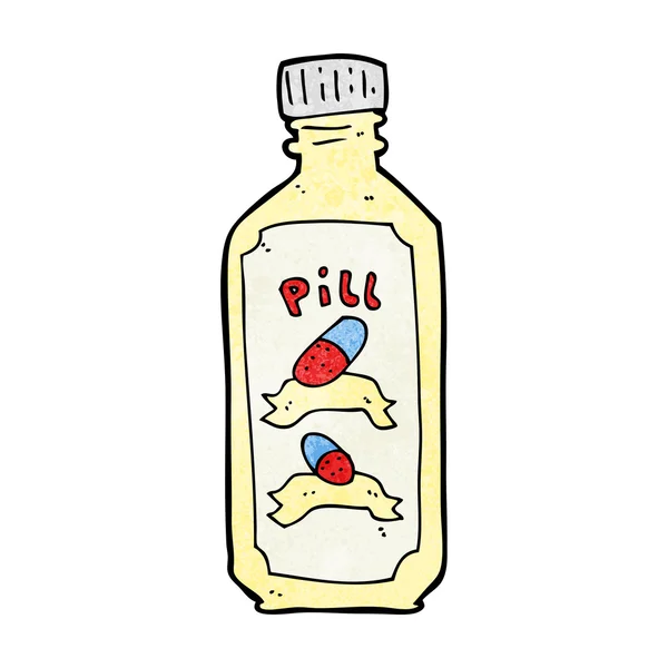 Cartoon old bottle of pills — Stock Vector