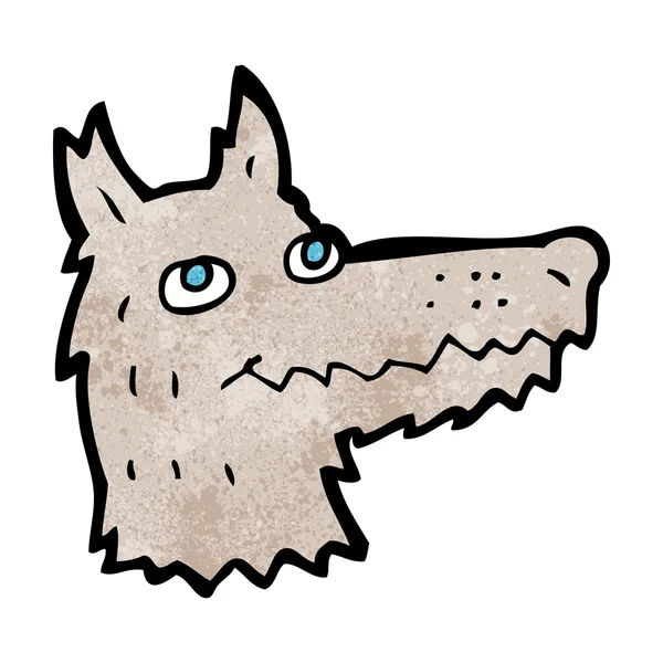 Cartoon wolf hoofd — Stockvector