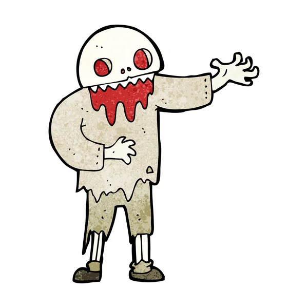 Rajzfilm kísérteties zombi — Stock Vector