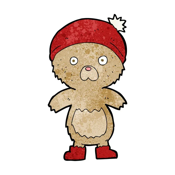 Dibujos animados lindo oso de peluche — Vector de stock