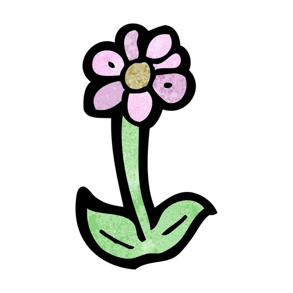 Karikaturenblume Symbol — Stockvektor