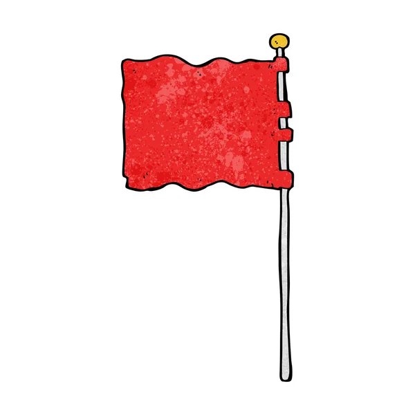 Bandera ondeante de dibujos animados — Vector de stock