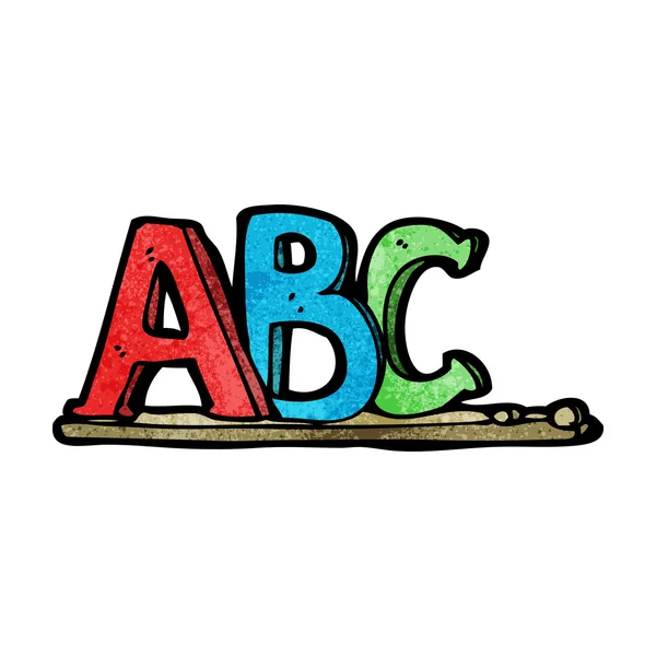 Caricatura ABC cartas — Archivo Imágenes Vectoriales