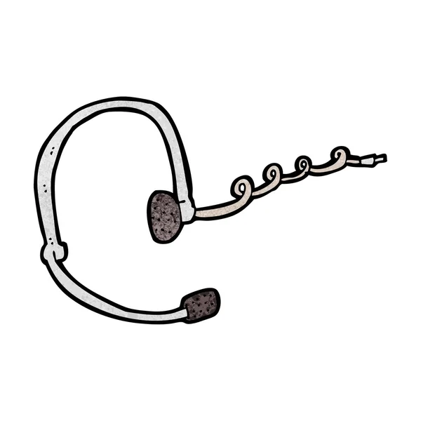 Ακουστικά τηλεφωνικού κέντρου κινουμένων σχεδίων — Διανυσματικό Αρχείο