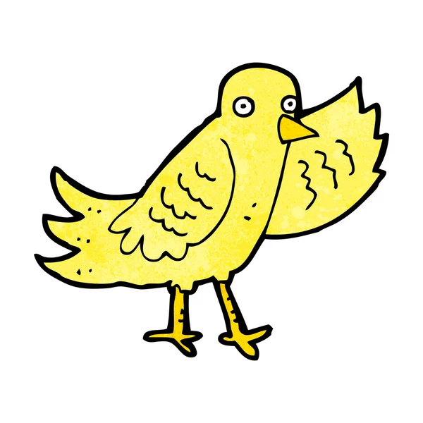 Cartoon zwaaien vogel — Stockvector