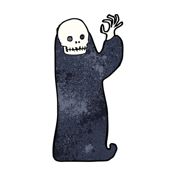 Cartoon waving halloween ghoul — Stock Vector
