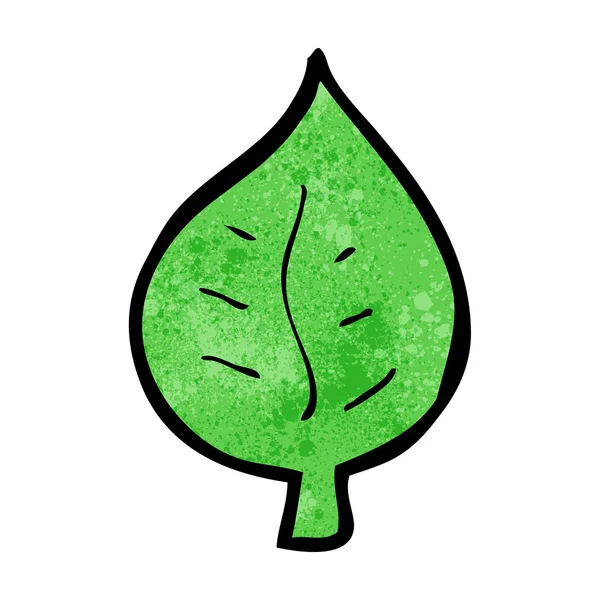 Símbolo de hoja de dibujos animados — Vector de stock