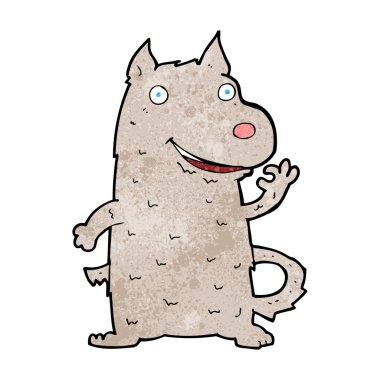 Çizgi film mutlu köpek.