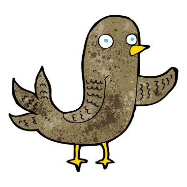 kuş sallayarak karikatür