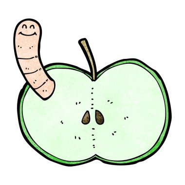 solucanlı çizgi film elması