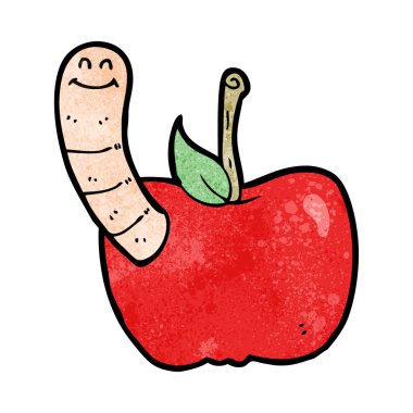 solucanlı çizgi film elması