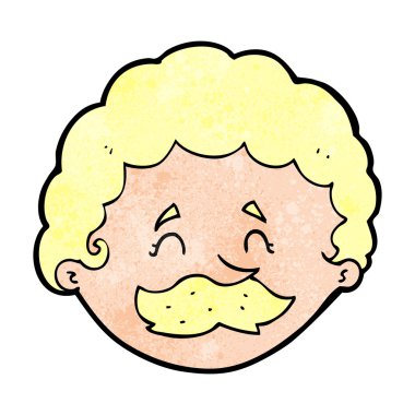 Çizgi filmdeki bıyıklı adam.