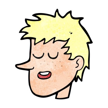 çizgi film mutlu çocuk yüzü