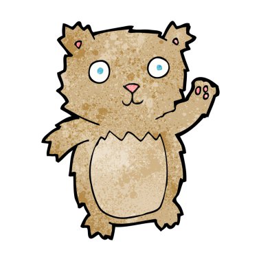 oyuncak ayı sallayarak karikatür