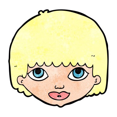 çizgi film kadın yüzü