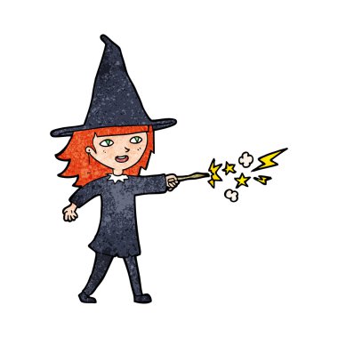 Çizgi film cadısı kız büyüsü