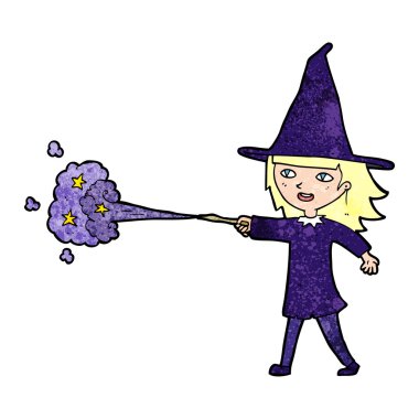 Çizgi film cadısı kız büyüsü