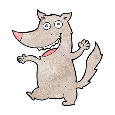 karikatür mutlu kurt