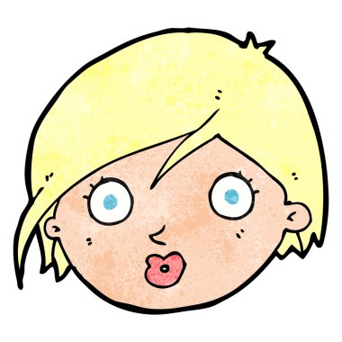 Çizgi film kadın yüzüne şaşırdı