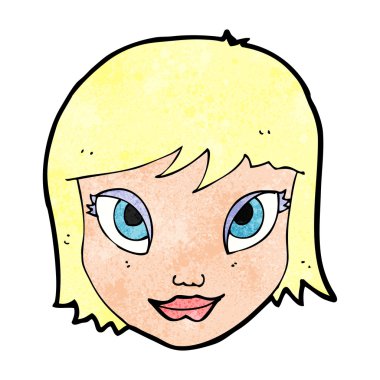 çizgi film kadın yüzü