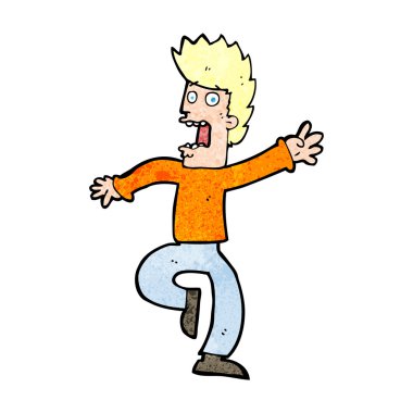 korkmuş bir adam çizgi film