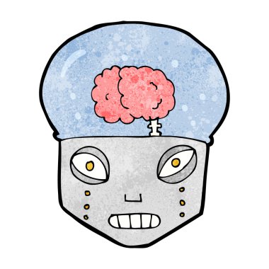 Çizgi film hayaleti robot kafası