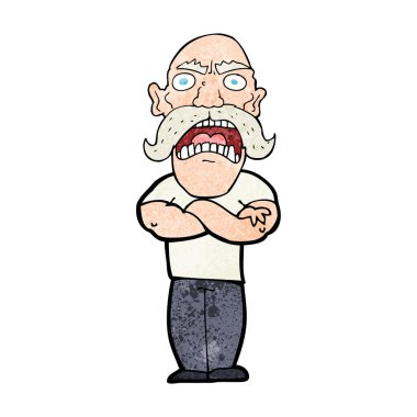 karikatür kızgın adam