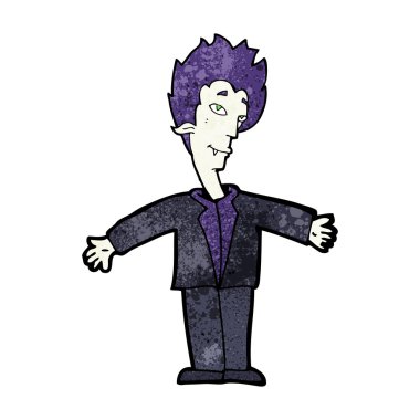 karikatür mutlu vampir