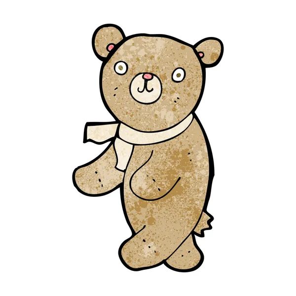 Urso de pelúcia bonito desenhos animados — Vetor de Stock