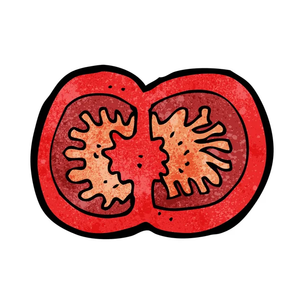 Tomate en rodajas de dibujos animados — Archivo Imágenes Vectoriales