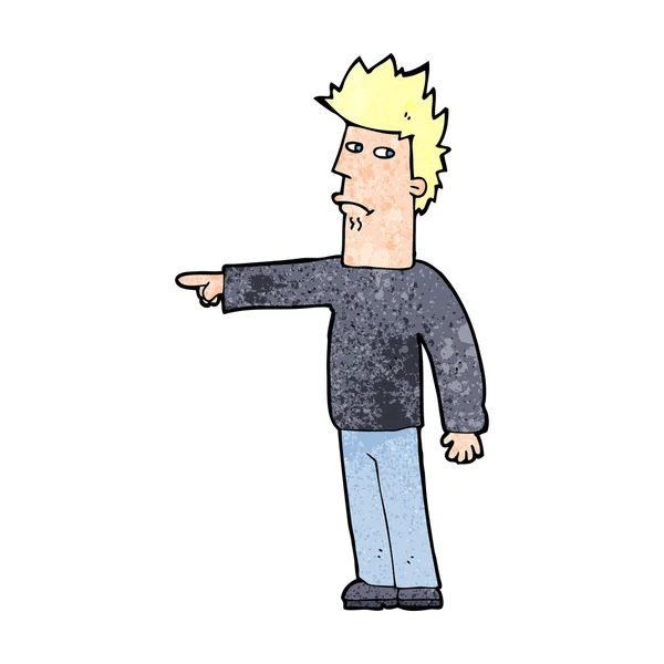 Caricature homme pointant — Image vectorielle
