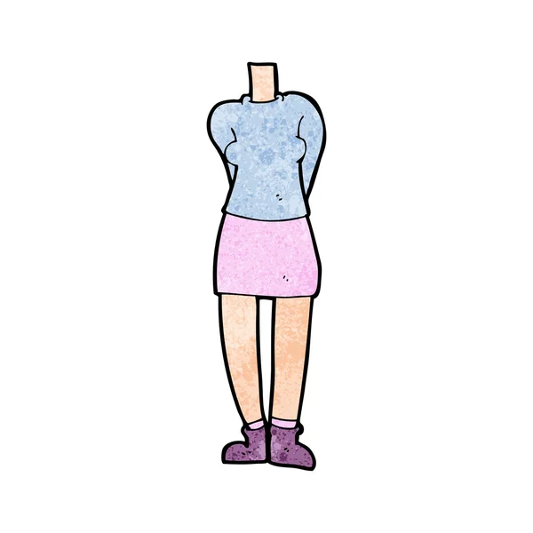 Karikatur weiblicher Körper — Stockvektor