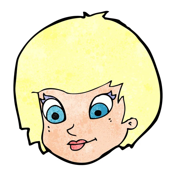 Cartoon female face — Stock Vector