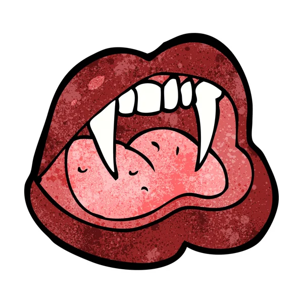 Dibujos animados labios de vampiro — Vector de stock