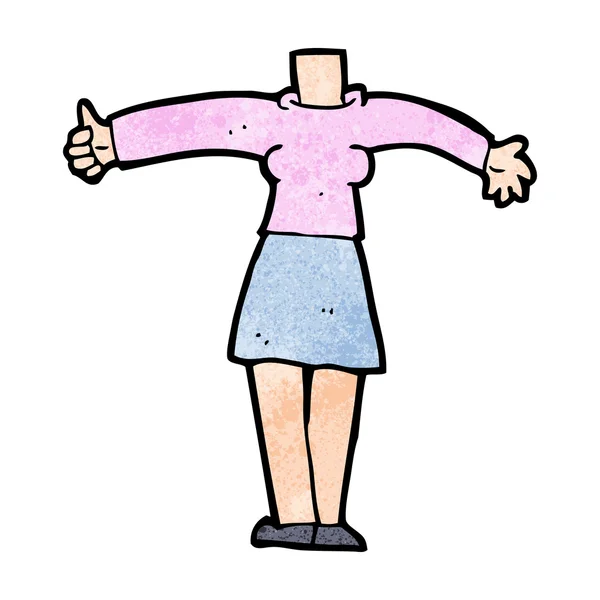 Tecknade kvinnliga kroppen — Stock vektor
