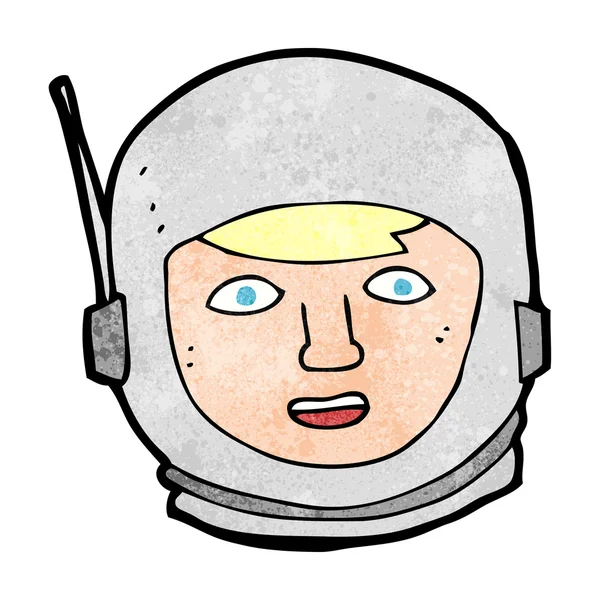 Cartoon astronaut head — Stock Vector