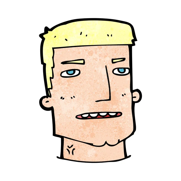 Cartoon mannelijke hoofd — Stockvector