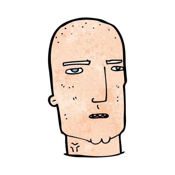 Dessin animé chauve dur gars — Image vectorielle