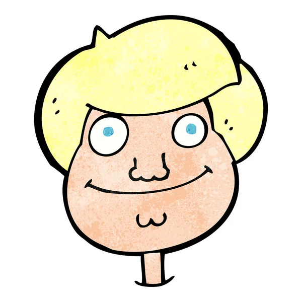 卡通快乐的男孩的脸 — 图库矢量图片