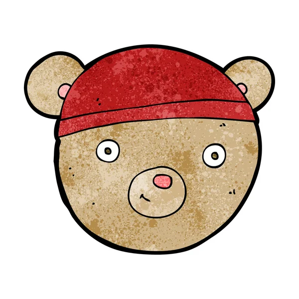 Dibujos animados osito de peluche cabeza — Vector de stock