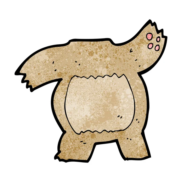 Corps d'ours en peluche dessin animé — Image vectorielle