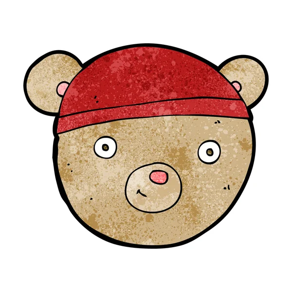 Cartoon teddy bear face — Stock Vector