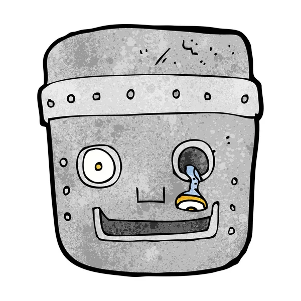 Cabeza de robot de dibujos animados — Vector de stock